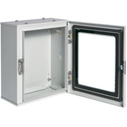Металевий бокс Hager FL154A Orion Plus IP65 прозорі двері 350x300x160мм