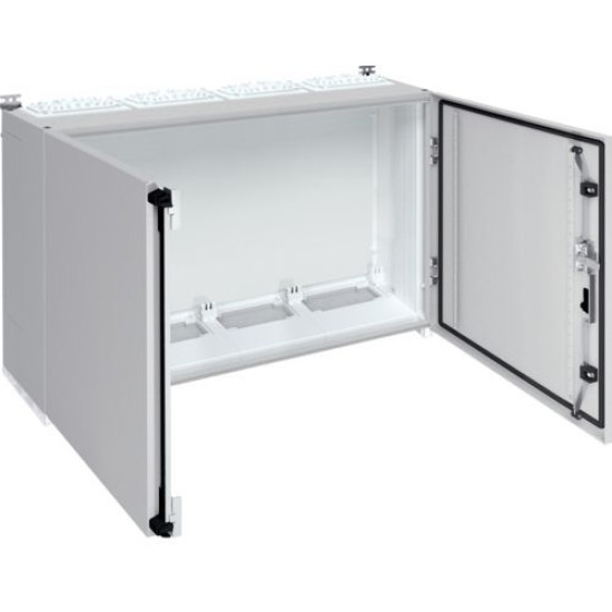 Чотирьохсекційна шафа Hager FR44S Univers IP55/II 650x1050x275мм (сірий)