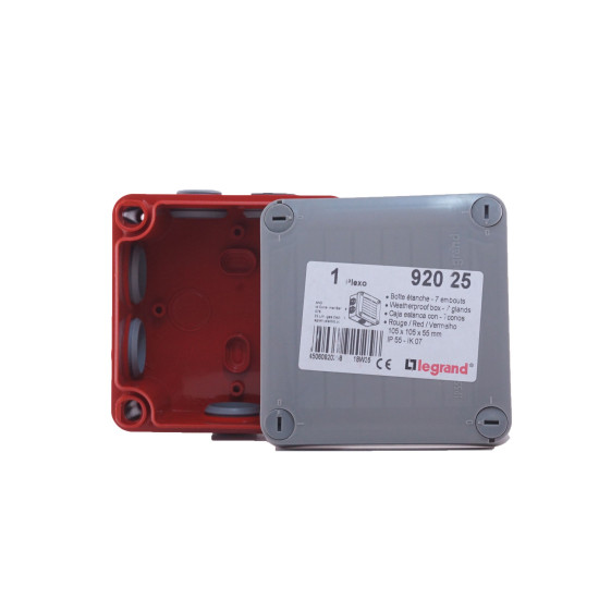 Розподільна коробка Legrand 92025 (105х105х55) IP55 червона