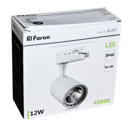 Шинний світильник Feron AL102 (5810) 12Вт 4000К