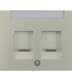 Подвійна накладка для супортів модулів RJ12/RJ45 Berker K.5 11827004 (сталь)