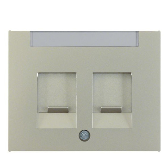 Подвійна накладка для супортів модулів RJ12/RJ45 Berker K.5 11827004 (сталь)