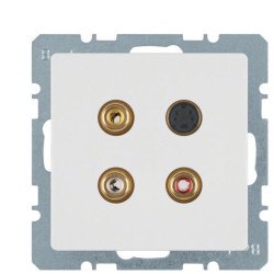 Мультимедійна розетка Berker Qx 3315326089 RCA/S-Video (полярна білизна)