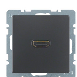 HDMI розетка Berker Qx 3315426086 (антрацит)