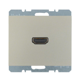HDMI розетка Berker K.5 3315437004 із заднім підключенням (сталь)