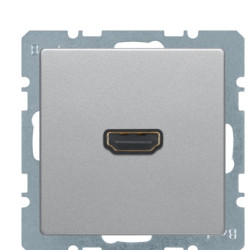 HDMI розетка Berker Qx 3315436084 підключення ззаду (алюміній)