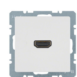 HDMI розетка Berker Qx 3315436089 підключення ззаду (полярна білизна)