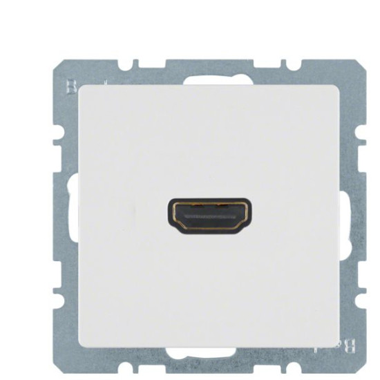 HDMI розетка Berker Qx 3315436089 підключення ззаду (полярна білизна)