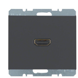 HDMI розетка Berker K.1 3315437006 із заднім підключенням (антрацит)
