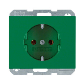 Розетка Berker Kx 47157013 із заземленням (зелена)