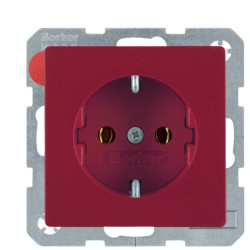 Розетка Berker Qx 47436012 із заземленням (червона)
