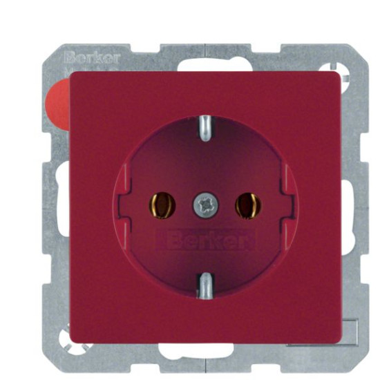 Розетка Berker Qx 47436012 із заземленням (червона)