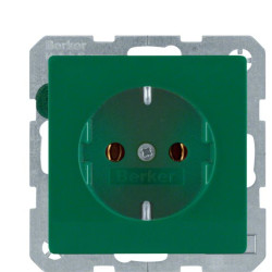 Розетка Berker Qx 47436013 із заземленням (зелена)