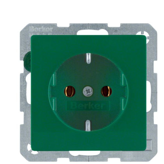 Розетка Berker Qx 47436013 із заземленням (зелена)