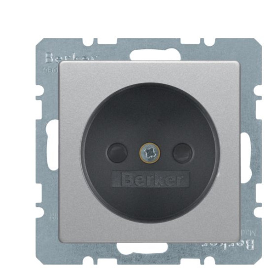 Розетка Berker Qx 6167336084 із захистом контактів (алюміній)