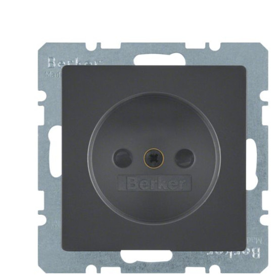 Розетка Berker Qx 6167336086 із захистом контактів (антрацит)