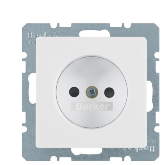 Розетка Berker Qx 6167336089 із захистом контактів (полярна білизна)