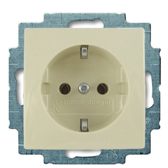 Розетка ABB Basic 55 20 EUC-92-507 із заземленням (слонова кістка)