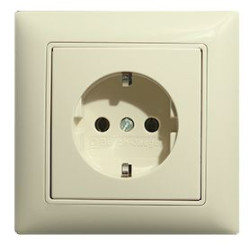 Розетка ABB Basic 55 20 EUC-92-507 із заземленням (слонова кістка)