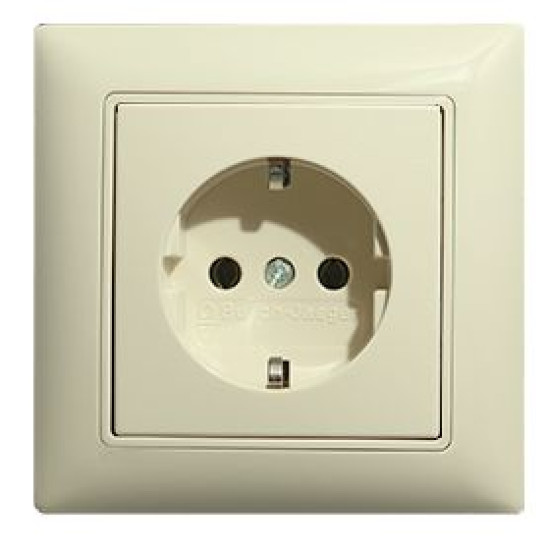 Розетка ABB Basic 55 20 EUC-92-507 із заземленням (слонова кістка)