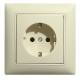 Розетка ABB Basic 55 20 EUC-92-507 із заземленням (слонова кістка)