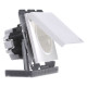 Розетка Berker Qx 47516079 із захистом контактів із заземленням та з кришкою (полярна білизна)