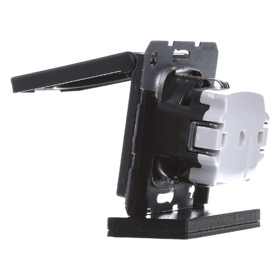 Розетка Berker Qx 47516086 із захистом контактів із заземленням та з кришкою (антрацит)