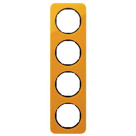 Чотиримісна рамка Berker R.1 10142334 (оранжевий/чорна)