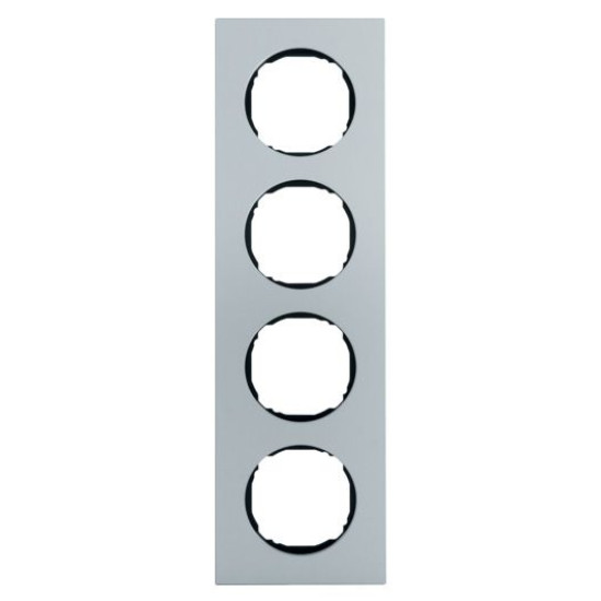 Чотиримісна рамка Berker R.8 10142674 (алюміній)