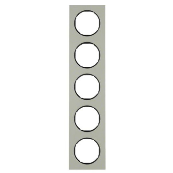 П'ятимісна рамка Berker R.3 10152204 (нержавіюча сталь/чорна)