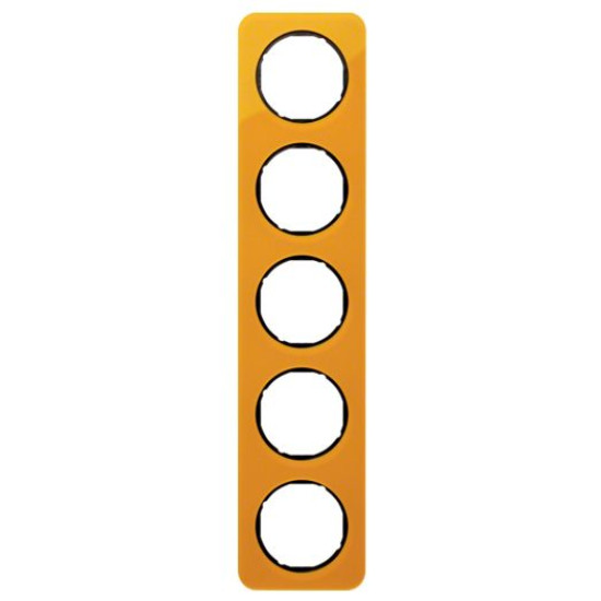 П'ятимісна рамка Berker R.1 10152334 (оранжевий/чорна)