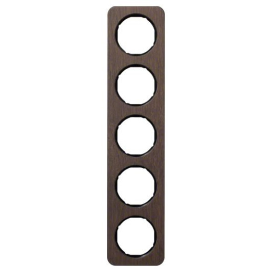 П'ятимісна рамка Berker R.1 10152354 (дуб/чорна)