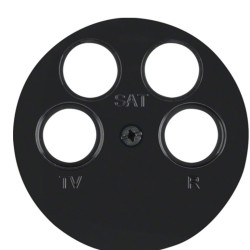 Накладка TV розетки Berker Rx 14842045 4 виходи (чорна)