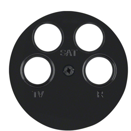 Накладка TV розетки Berker Rx 14842045 4 виходи (чорна)