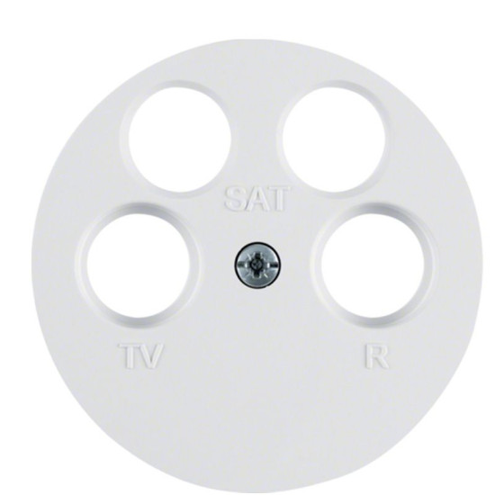 Накладка TV розетки Berker Rx 14842089 4 виходи (полярна білизна)