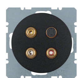 Розетка Berker Rx 3315322045 RCA/S-Video (чорна)