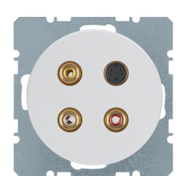 Розетка Berker Rx 3315322089 RCA/S-Video (полярна білизна)