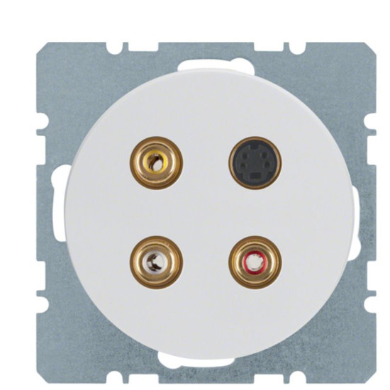 Розетка Berker Rx 3315322089 RCA/S-Video (полярна білизна)