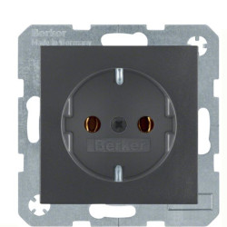 Розетка Berker S.1/Bx 41431606 із заземленням (антрацит)