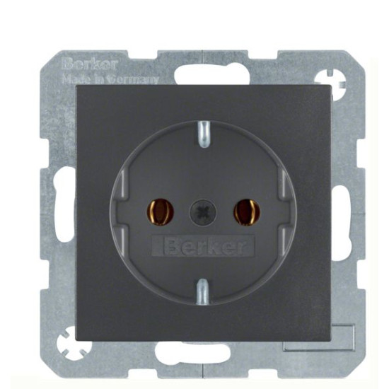 Розетка Berker S.1/Bx 41431606 із заземленням (антрацит)