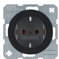 Розетка Berker Rx 41432045 із заземленням (чорна)