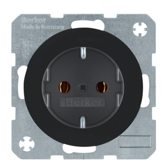 Розетка Berker Rx 41432045 із заземленням (чорна)