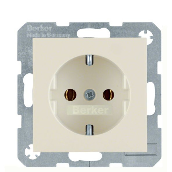 Розетка Berker S.1/Bx 41438982 із заземленням (біла)