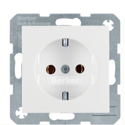 Розетка Berker S.1/Bx 41438989 із заземленням (полярна білизна)