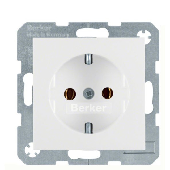 Розетка Berker S.1/Bx 41438989 із заземленням (полярна білизна)