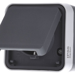 Розетка із з/к та кришкою Berker W.1, IP55