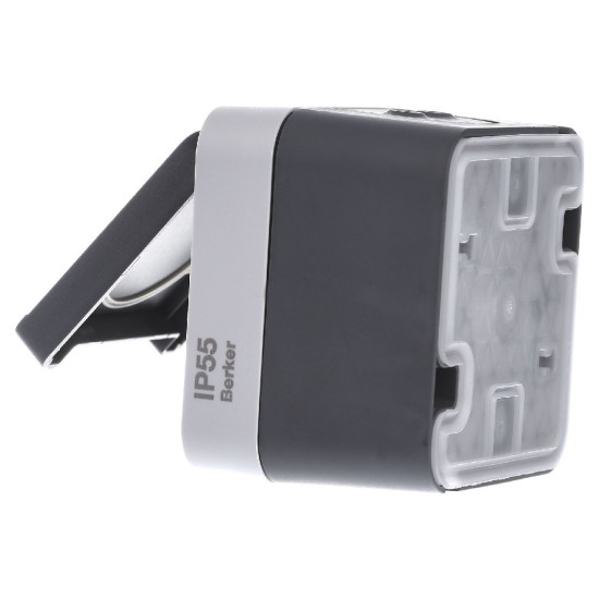 Розетка із з/к та кришкою Berker W.1, IP55
