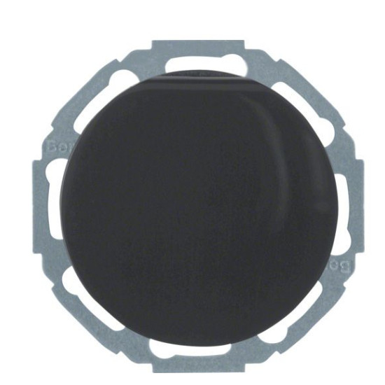 Розетка Berker 47442045 R.х із заземленням та з кришкою (чорна)