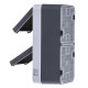 Подвійна вертикальна розетка із з/к IP55, сіра, 16А/250В W.1