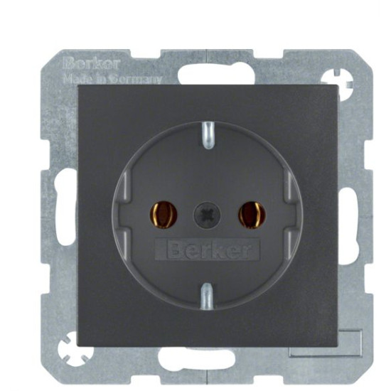 Розетка антрацит, 16А/250В Berker B.3/B.7